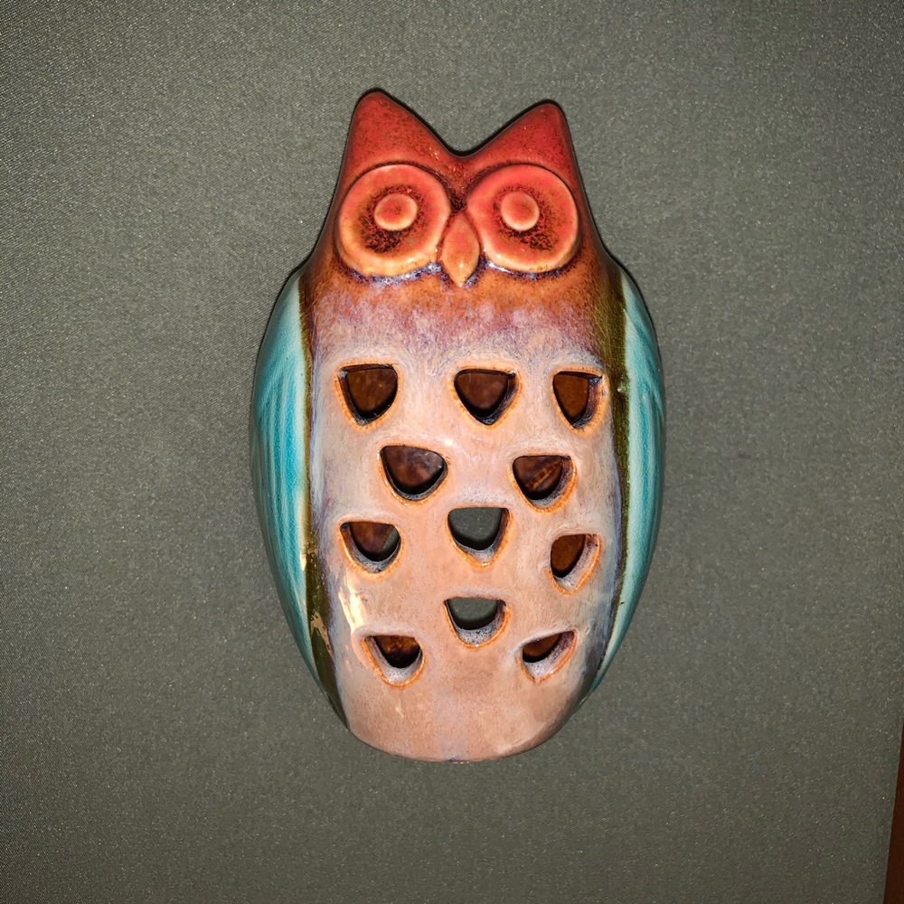 Ceramic Owl tea light holder